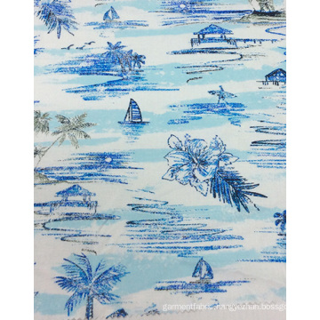 Linen/ Viscose Printed Fabric for Garment& Home Textiles